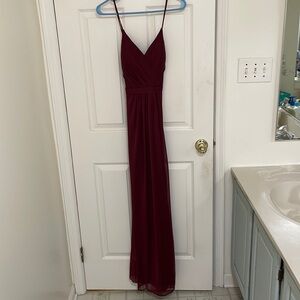 Cabernet Long Formal Dress. Bridesmaid dress.
